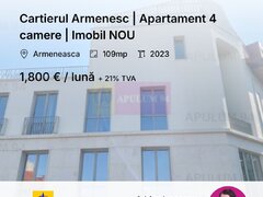 Armeneasca Licurg 2 Prime Residence | Apartament 4 camere UNIC